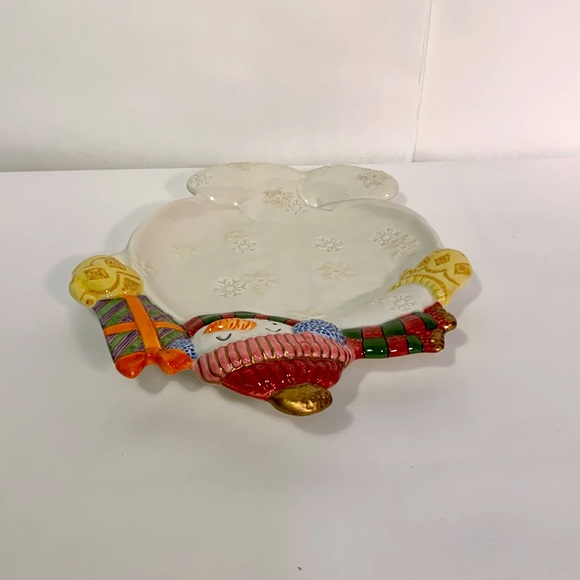 FITZ AND FLOYD CLASSICS CERAMIC FROSTY SNOWMAN  PLATE Wall Hanging. - Picture 5 of 10